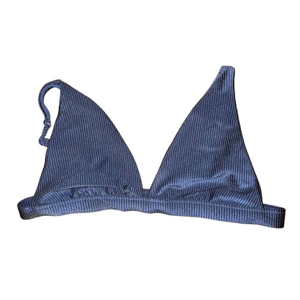 aerie blue triangle bikini top (no padding)